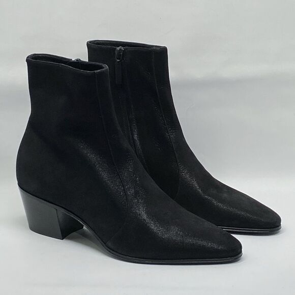 Saint Laurent Vassili Zipped Boots In Shimmering Suede size 40/us size 7 - Picture 1 of 13